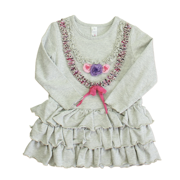 Love U Lots Girls Gray Dress size: 2T - Picture 2 of 2